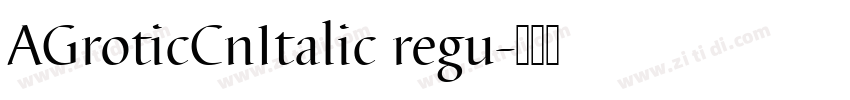 AGroticCnItalic regu字体转换